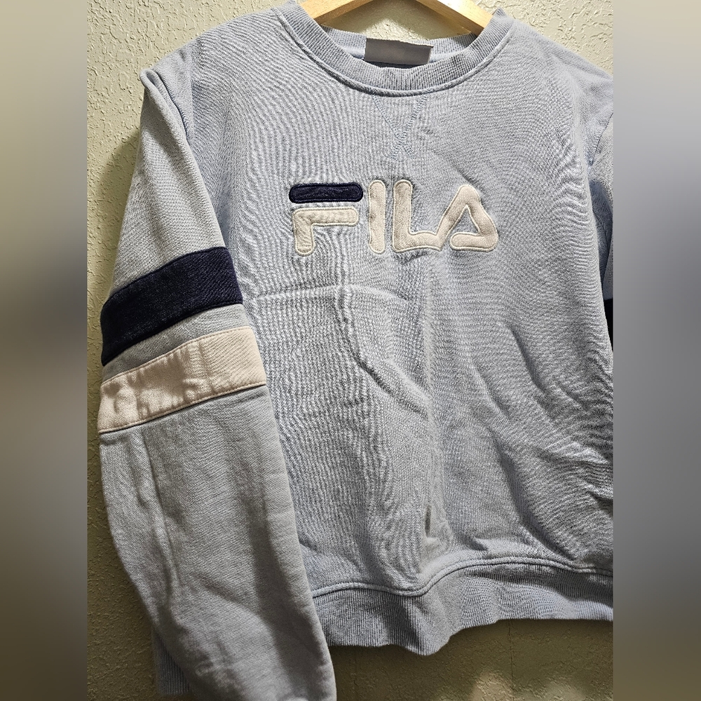Vintage FILA women's  baby blue crewneck